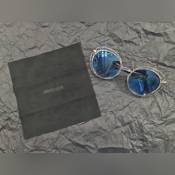 Roberto Cavalli Blue and Silver Sunglasses - Picture 4 of 11